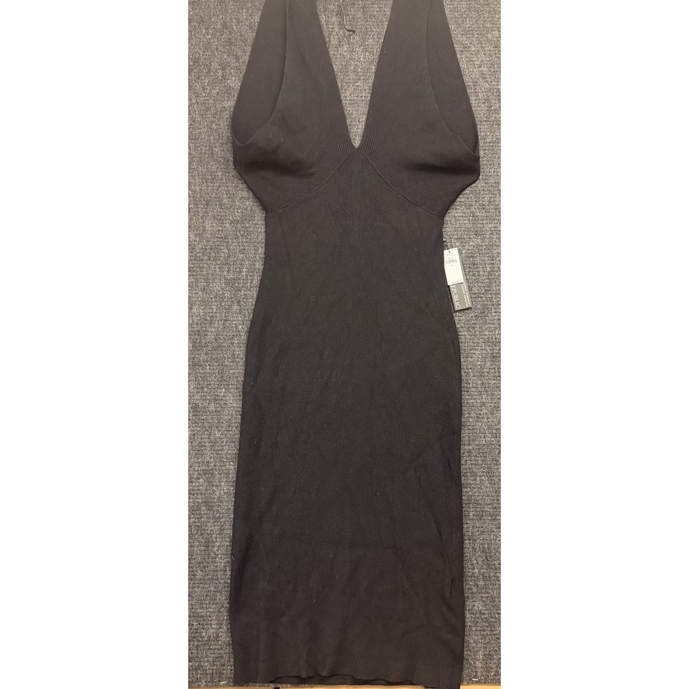 NWT Banana Republic $140 Women's KNIT MIDI DRESS, Black, Sz Medium